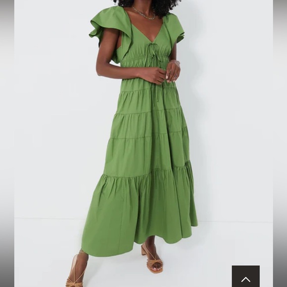 Tuckernuck Dresses & Skirts - Tuckernuck Moon River Olive V Neck Maxi Dress Size L
